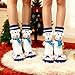 3D Knitted Socks for Women Cute Animals Anti Slip Thermal Socks for Christmas Fashion Cozy Thickened Slipper Sock