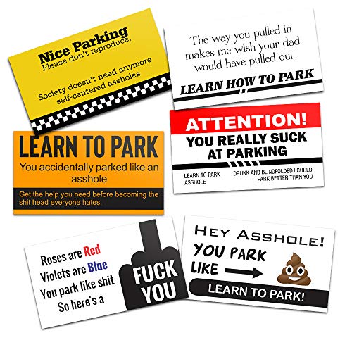 PSS Funny Bad Parking Business Cards - 6 Styles 150pcs