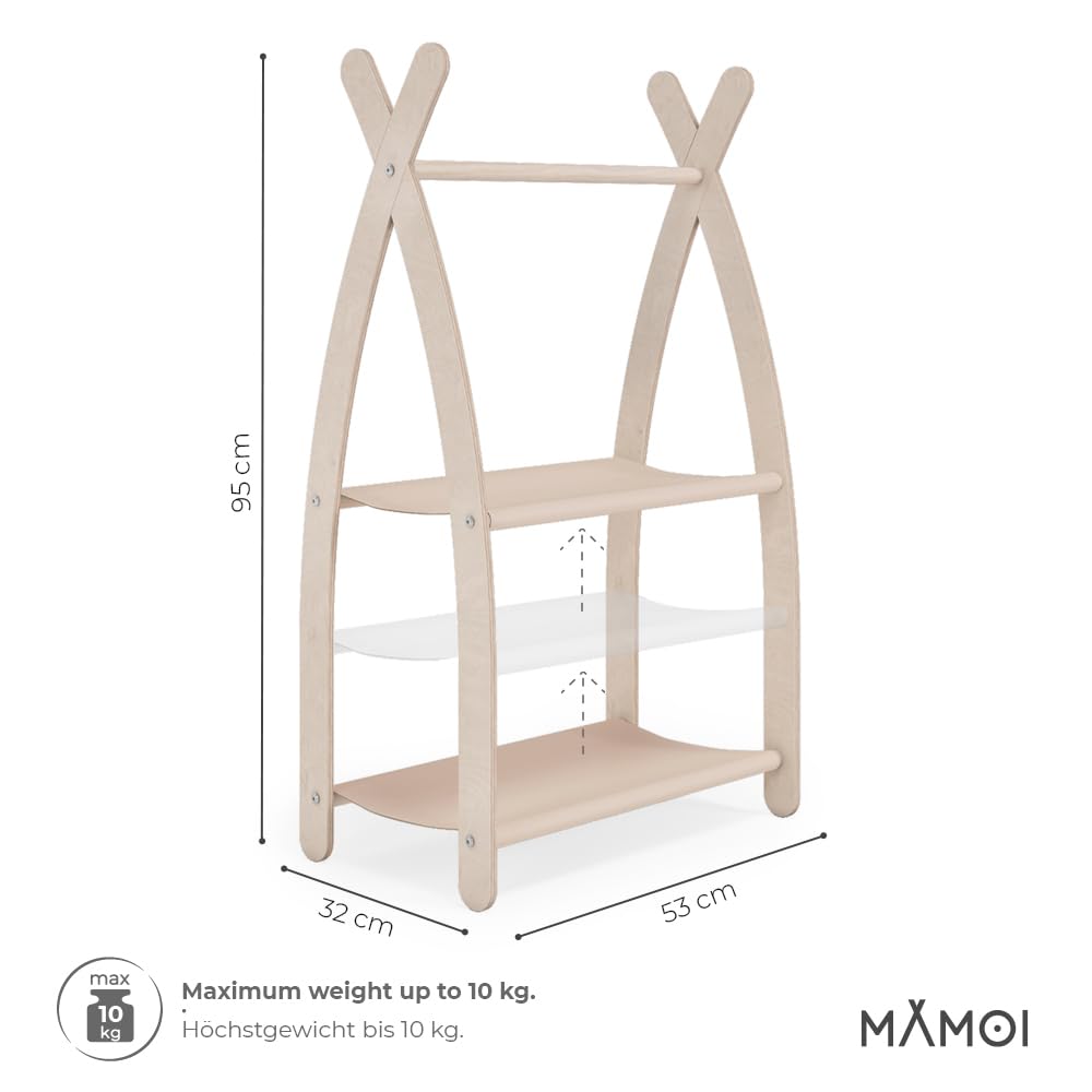 MAMOI® Perchero infantil de pie 95x106x32cm / 53x95x32cm
