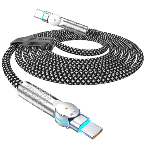 Image of Verilux 240W Type C to Type C Cable Fast Charging with LED, 9.8Ft 180 Degree Flexible USB C Cable with 480Mbps Data Transmission for iPhone 17 /17 Pro /17 Pro Max /16 /15 Series, Galaxy S25 /S24, MacBook