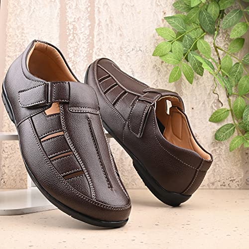 Image of Centrino Fisherman Sandal for Men | Soft Cushioned Insole for All-Day Comfort | Durable Design with Adjustable Straps | Perfect for Outdoor, Casual & Summer Wear 6402