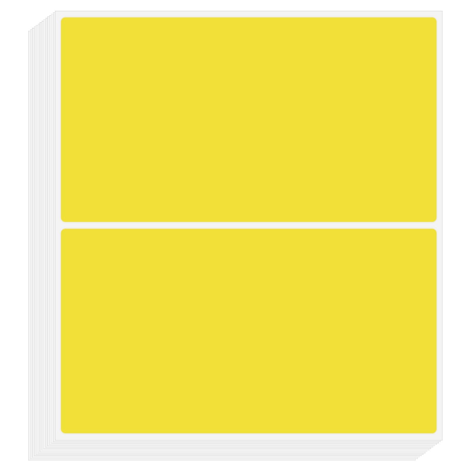 PATIKIL Color Coding Labels 7.6 x 5cm, 50 Pcs Rectangular Colored Labels Sticker Moving Stickers Tags for Inventory Packing Box, Yellow