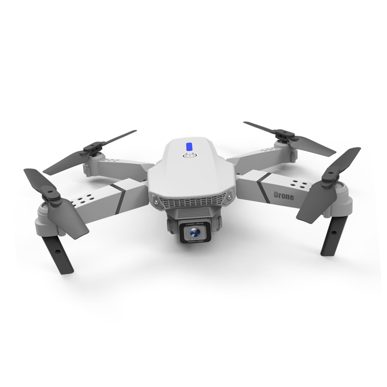 Dron Doble Cámara E525 de Plástico, Cuadricóptero Blanco