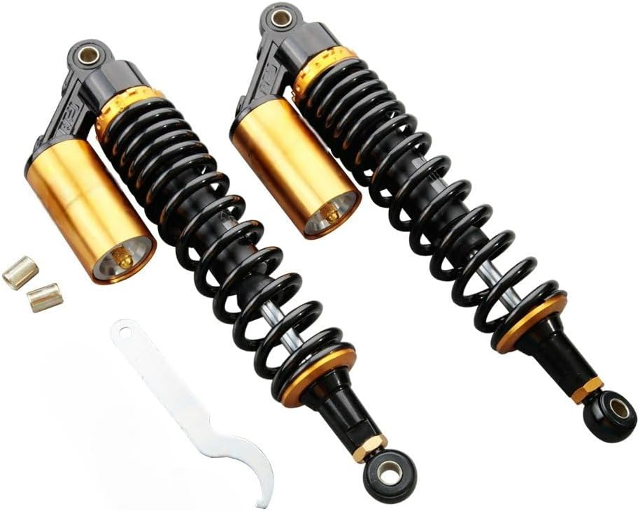 Acube Mart 2 pack Rear Shock Absorbers Fits for Honda Yamaha 12.5" 320mm (black/golden)