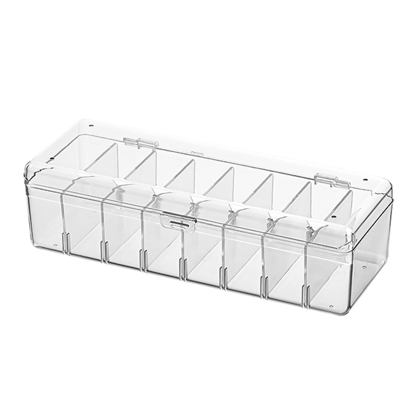 KAHDGSS Transparent Box for Game Cards Documents Cosmetics with Removable Partitions Large Container Jewelry Storage Case