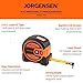 JORGENSEN Laser Tape Measure 2-in-1, 135Ft Laser Measuring Tool & 16Ft Measuring Tape with Movable Magnetic Hook, Laser Measure for Pythagorean, Area, Volume, Unit Ft/Ft+in/in/M NOT Digital