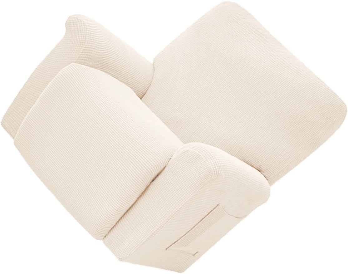 SMASOLO Chair Slipcover and Armchair Cover, White Fleece Elastic Full Coverage Seat Protector, Universal Fit for Home Recliner and Massage Chairs