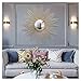 Produktbild XM-MIRROR Sunburst Wandspiegel, große runde Metall Starburst dekorative Wandspiegel, Esszimmer, Wohnzimmer, Flur Veranda dekorative hängenden Spiegel,Gold,70