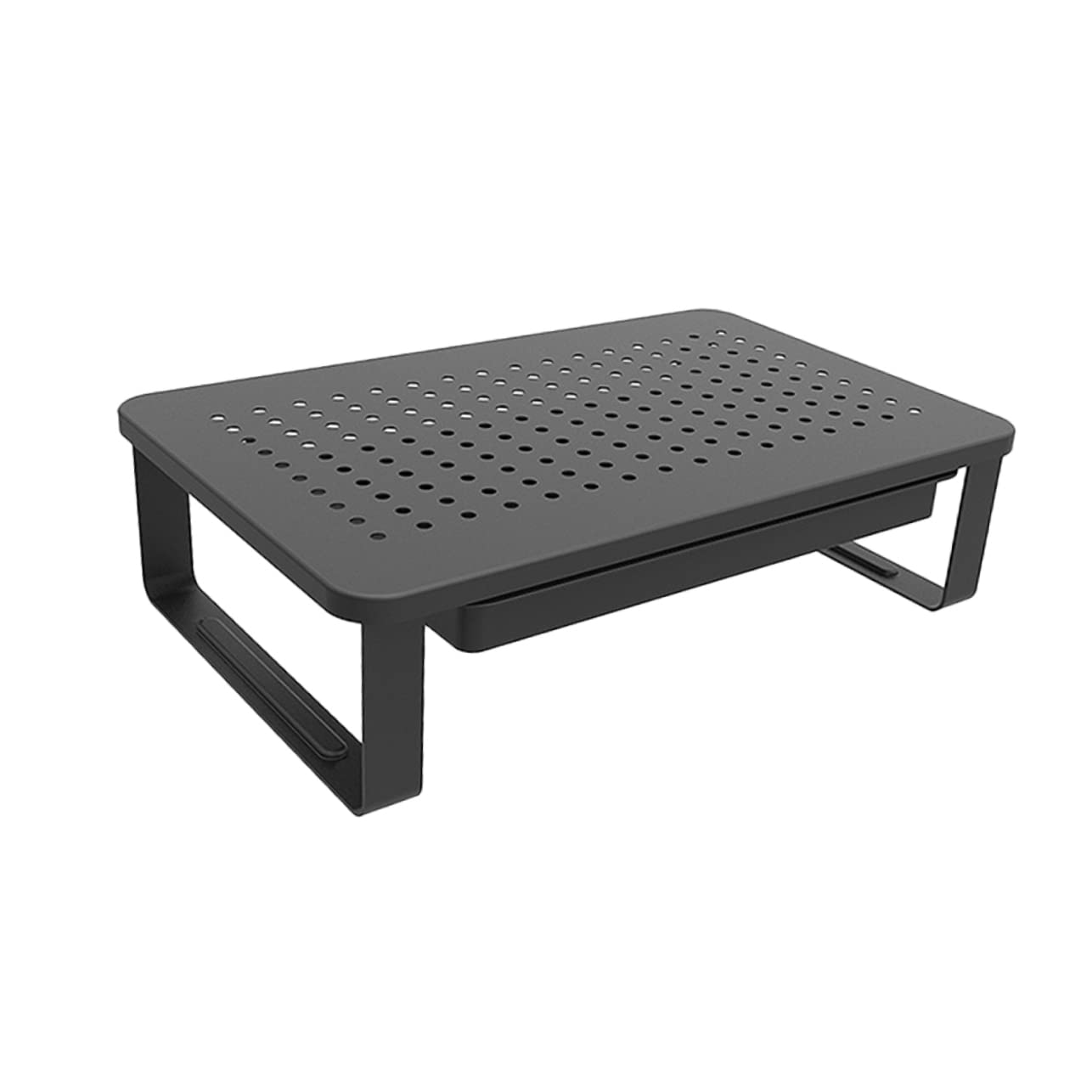 DOITOOL Monitorständer Platzsparende aus Eisen mit Praktischem Schubladensystem Laptop und Monitorerhöhung und Bessere Ergonomie für Schreibtisch Arbeitsplatz