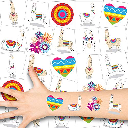 Preisvergleich Produktbild German Trendseller® Lama Kinder Tattoos - Set Neu Lama Party Kindergeburtstag Mitgebsel 36 Tattoos