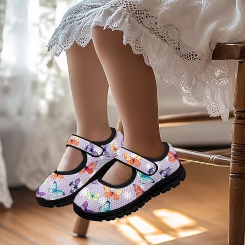 Comfortable Slip-On Sneaker for Girls,Girls'Mary Jane Shoes for Party,Cartoon Walking Flat Shoes for Daily Wear2