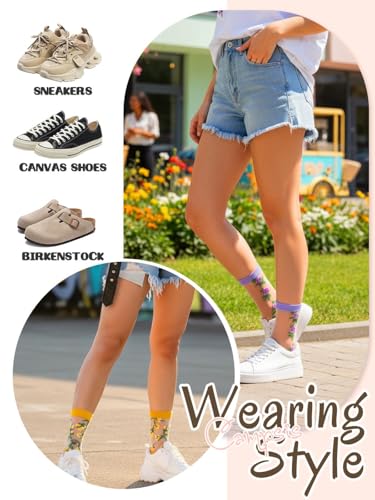 Image of Campsis Women Sheer Socks Sheer Ankle Socks for Women and Girls