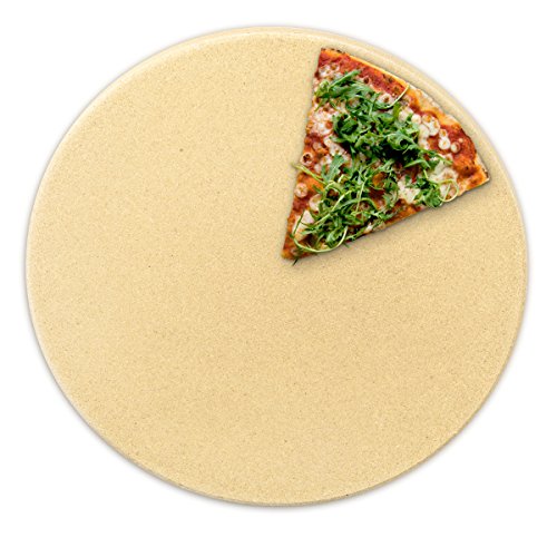 Navaris Cordierit Pizzastein XL für Backofen Grill - Ø30,5cm Pizza Stein Ofen Brot Backen...
