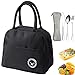 Panier Repas,HautHome Sac à Lunch Isolé, Sac à Lunch Étanche, Petit Sac Isotherme Repaspanier Repas, Mini Sac Isotherme Repas Bureau, Enfants, Pour École Bureau (Comprend un ensemble de couverts)