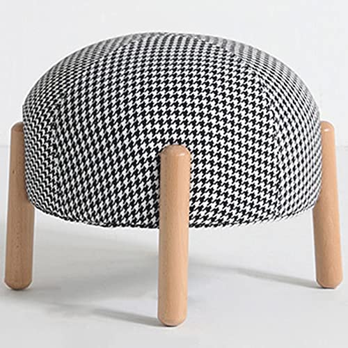 Tabourets ottomans ronds pour changer de chaussures dans l'entrée