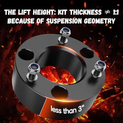 Image of 3 Inch Front Leveling Lift Kit For 2004-2026 Ford F150 2WD /4WD, Lift Kit Compatible With Expedition 2003-2018,2pcs Aluminum Suspension Strut Spacers | Raise Front End 3 inch