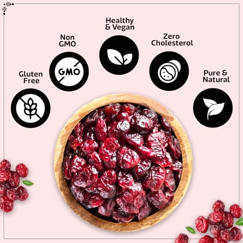 Image of Wonderland Foods 200g Premium Californian Dried And Sliced Cranberry Cranberries Jar | High Antioxidants, Dietary Fiber | Healthy Treats | No Added Sugar