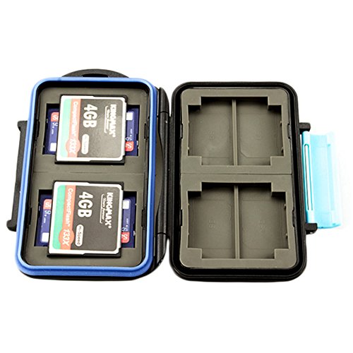 Porta Cartão de Memória Case Rígido Jjc Mc-2 para 4 Cf Cards e 8 Sd Cards