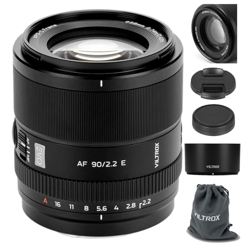 Image of VILTROX 90mm F2.2 EVO E-Mount Lens for Sony E, APS-C Autofocus Telephoto Prime Lens for Sony E-Mount Cameras A7IV ZV-E1 A7CII A7RV FX3 A7SIII A7CR A7III A7C A1 A7RIV A9 A9II A7RIII ZV-E10