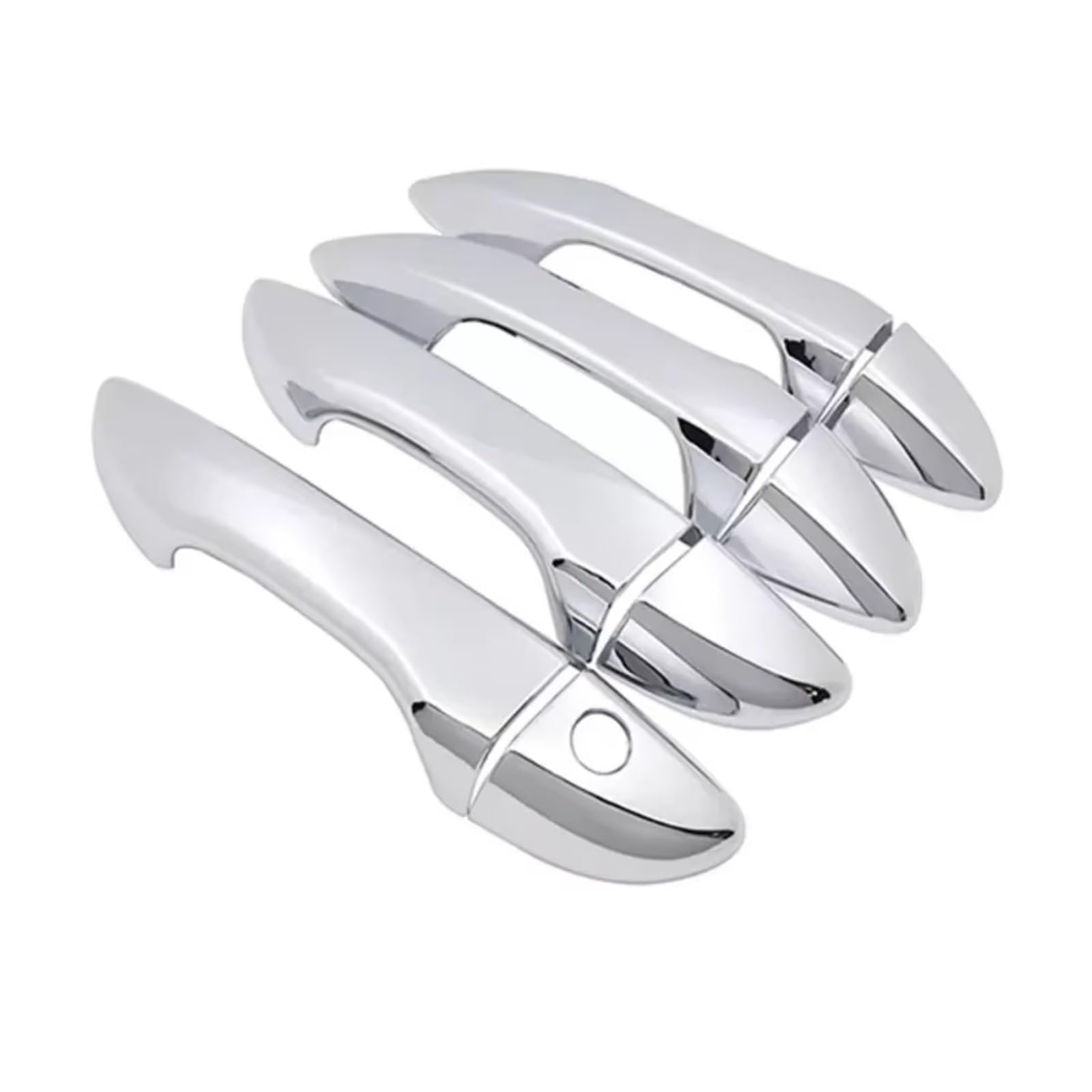 Qdzvalumv Silver Car Door Handles Cover Shell Compatible With Toyota For Corolla 2014-2018 Car Decoration Door Handle Cover Exterior Styling Accessories Set(Silver)