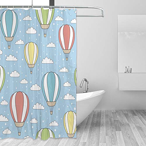 Rideau de douche imperméable nuages pour éviter l'eau sur le carrelage - 5