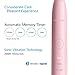 Sonic Electric Toothbrush, Power Rechargeable Toothbrush with 3 Brushing Modes, with 5 Replacement Heads (Pink)