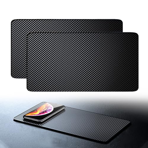 Poraceous 2 Pezzi Tappetino Antiscivolo Auto, Tappetino Adesivo in Silicone per Cruscotto Auto, Tappetinos Cruscotto Autos, Tappetinos Antiscivolo Autos Cruscottos, Tappetini Macchina(27X15 cm)