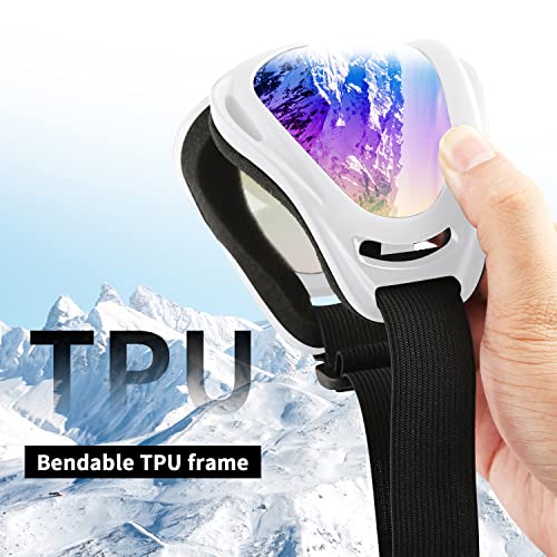 Image of COOLOO Ski Goggles, 2 Pack Snow Goggles Snowboard Goggles for Men Women Kids - UV Protection Foam Anti-Scratch Dustproof