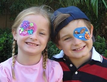 Eye Patches for Kids. Regular Size Unisex for Girls & Boys 70 Latex Free Eye Patches & Fun Stickers