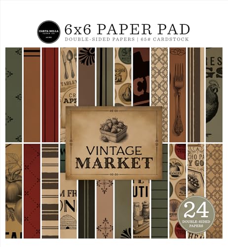 Papier Vintage Market Echo Park 15x15 cm pour réparer vos albums