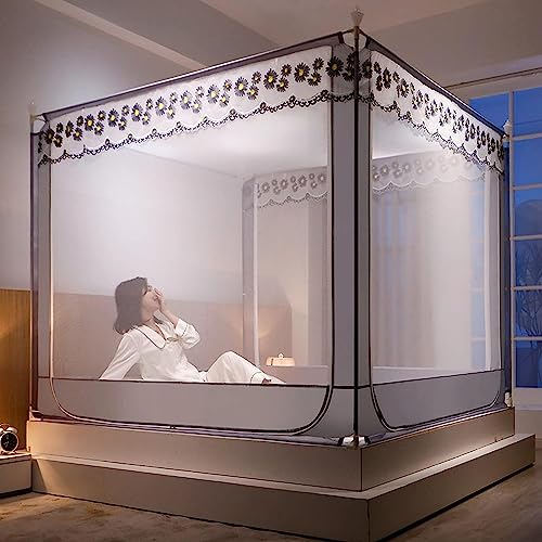 Mosquitera para cama, tienda grande antimosquitos con 3 puertas, fácil instalación para viajes al aire libre, adecuada para bebés, niños y adultos