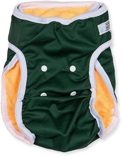 Washable Wonders Dog Diapers for Male | Premium Reusable Dog Diaper | Diapers for Large Dogs | No Tail Hole | Washable & Leak Proof (Lrg Hunter Green)