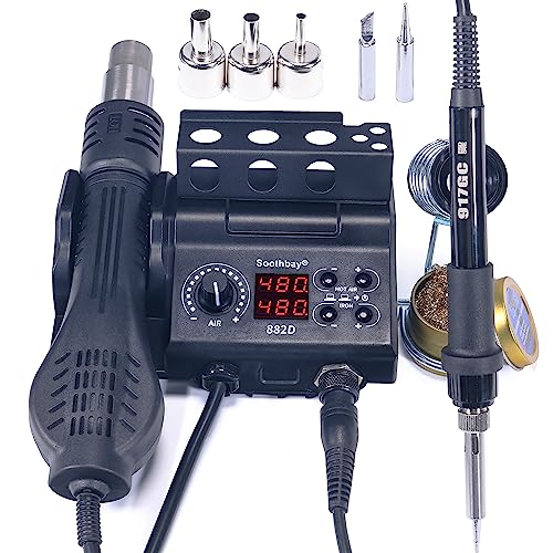 2-in-1 Soldering and Hot Air Rework Station Kit