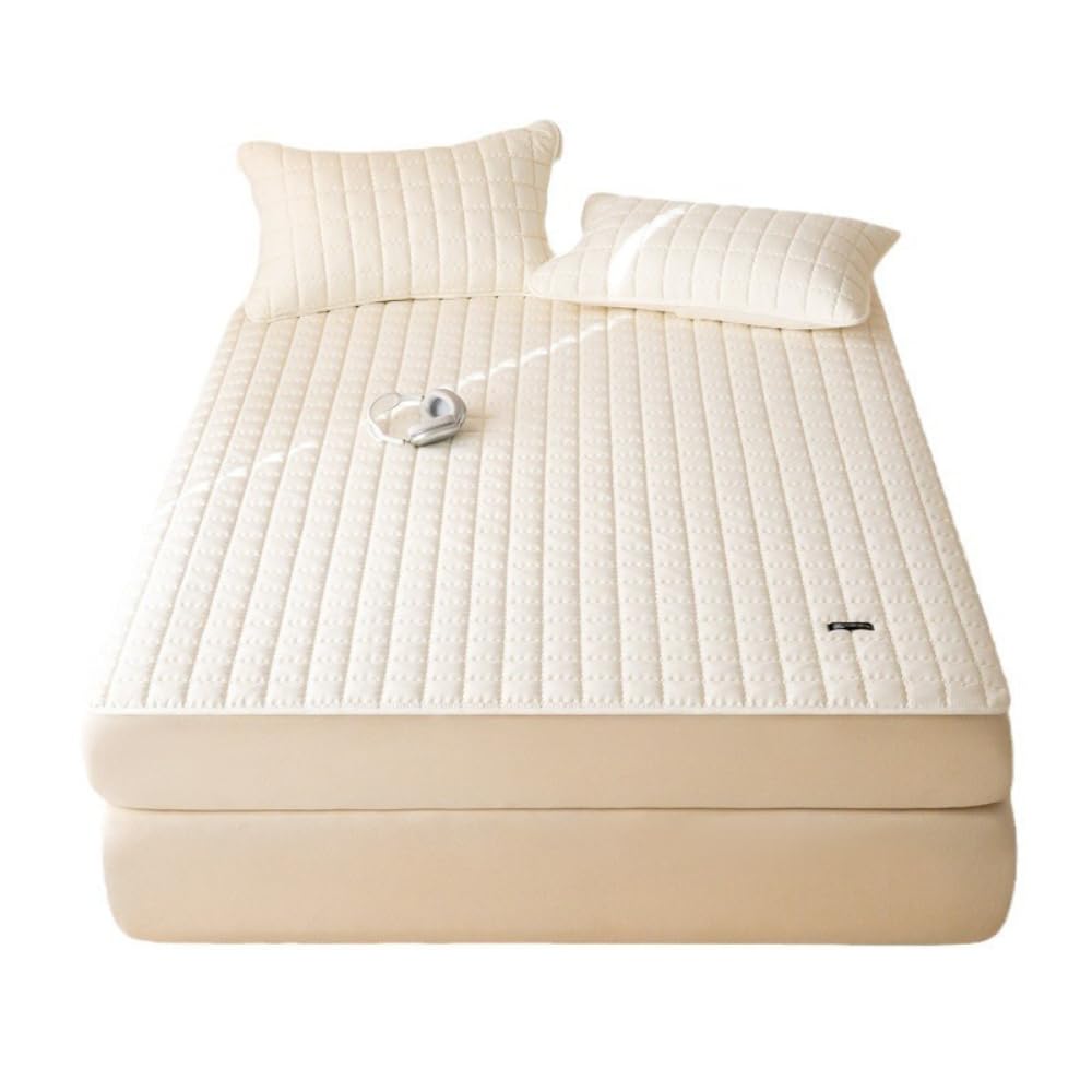 Drap-housse imperméable - Protège-matelas - Lavable en machine - Surmatelas respirant - Bleu - 180 x 220 cm - Lot de 3