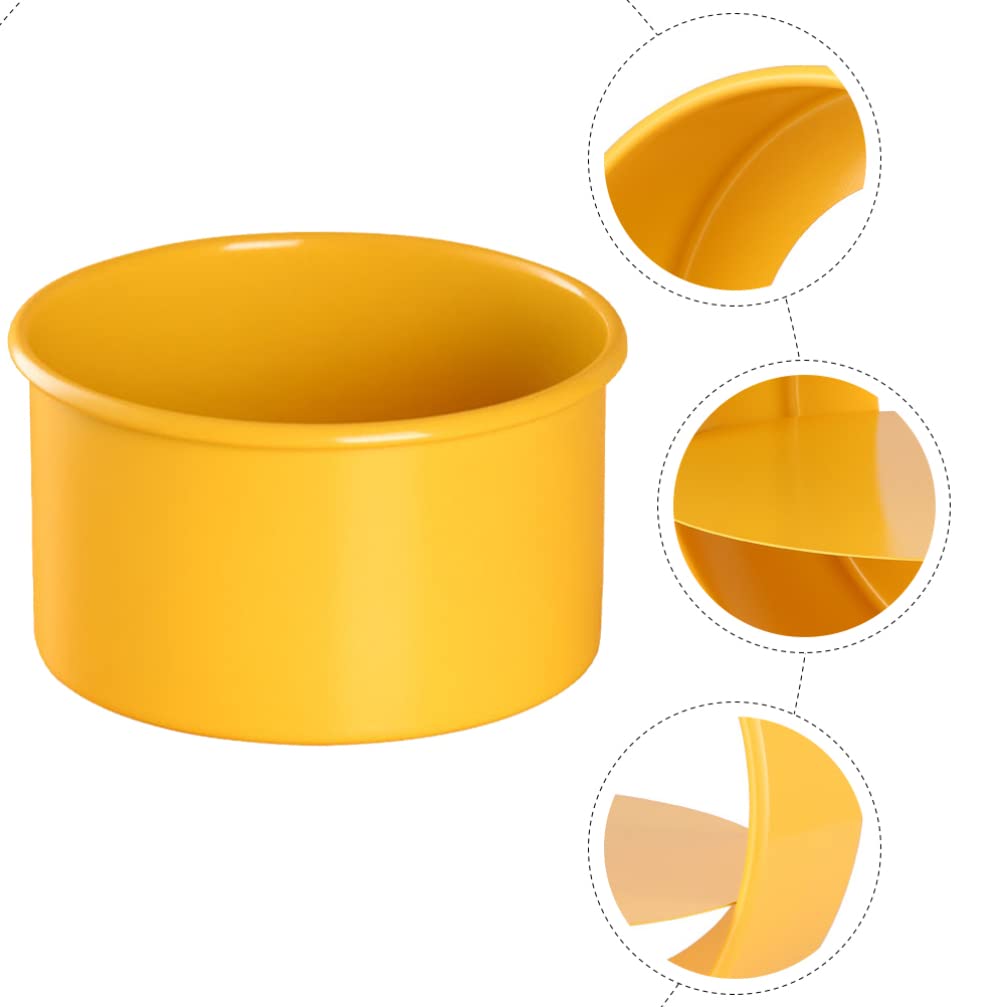 UPKOCH Teglia Rotonda per Torta Fondo Amovibile, Acciaio Inox Giallo