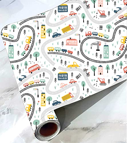 Image of CABANA HOMES (45cm x 125cm, 3 Rolls (18 sq. ft) Wallpaper for Kids Room Self Adhesive,Wall Stickers,Baby Room,Wardrobe,Furniture