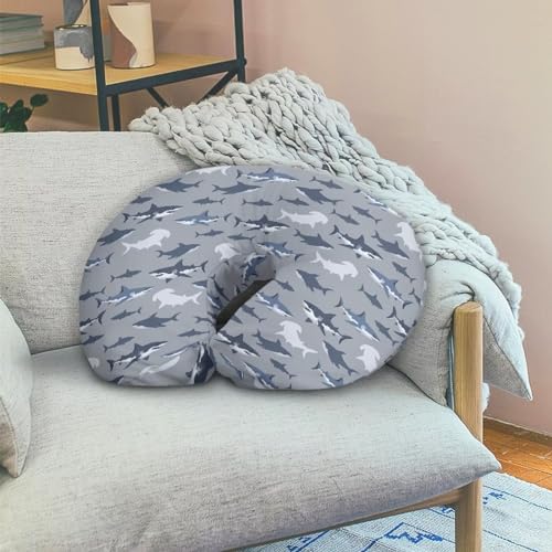 Image of Shark Nursing Pillow Cover for Infant, Lightweight Neutral Breastfeeding Pillow Slipcover, Easy to Clean Removable Pillow Cover for Infant Snug