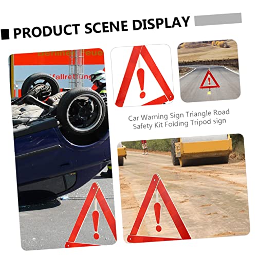 4 StüCk Auto Warndreieck Verkehrssicherheitsset – Zusammenklappbares Notfall-Dreieck FüR Pannenhilfe, StraßEnbau Und Fahrzeugwartung – Reflektierendes Sicherheitsdreieck Aus Plastik