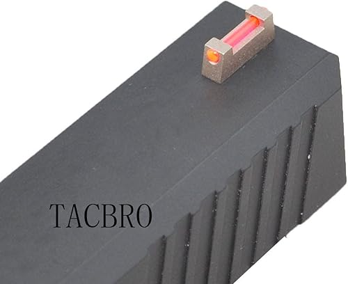 Miniatura 4 de US-Deals - Vista frontal y trasera de fibra óptica de aluminio anodizado para Glock 17 19 22 23 24 26 27 31 34 35 variación de color (bronceado)