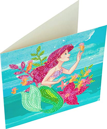 Craft Buddy Crystal Art Disney CCK-DNY803 Ariel, 18x18cm Crystal Art Card, Multicolour - Image 2