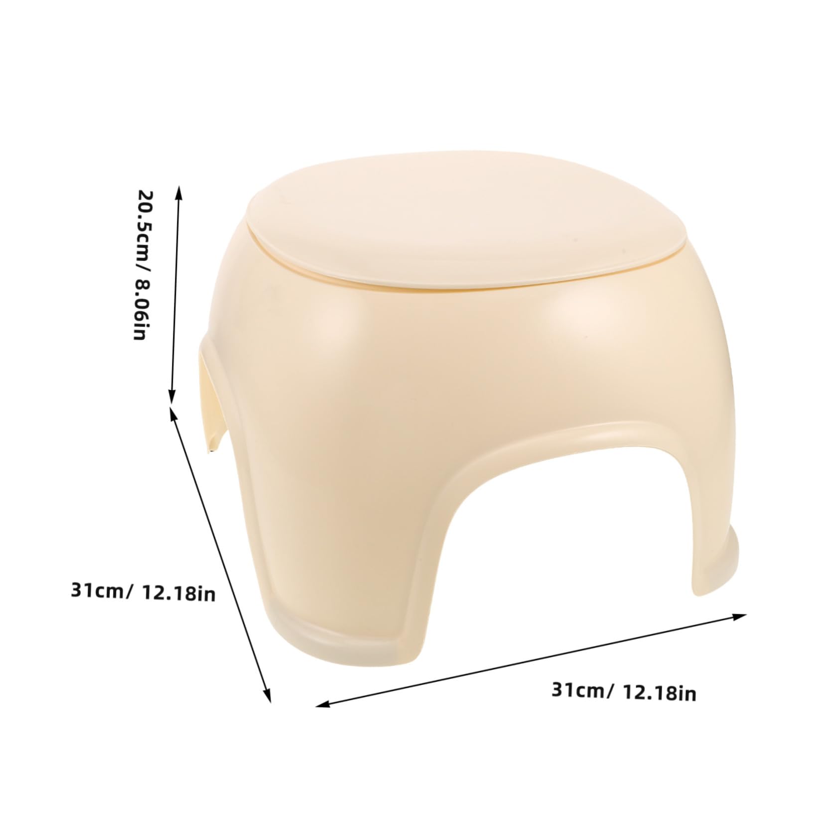 FOMIYES Sgabello Poggiapiedi in Plastica con Contenitore Piccolo Sgabello Basso per Pedicure e Manicure per Spa Casa e Ufficio Design Robusto con Seduta