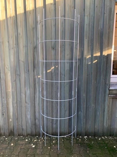 KUHEIGA Rankhilfe halbrund Metall Breite 60cm H:200cm Zink Rankgitter Obelisk Rankgerüst
