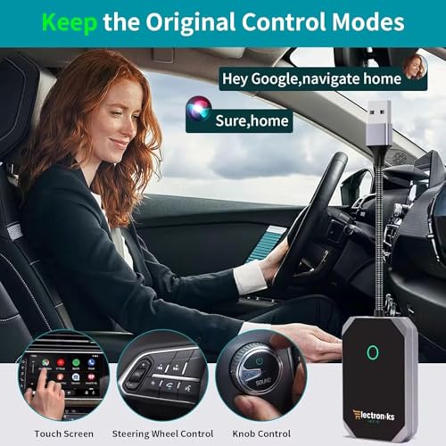 Image of TA4 Wireless CarPlay & Android Auto Adapter - Ultra-Fast Connectivity, Plug & Play CarPlay and Android Auto Wireless Adapter for Cars, Premium Aluminum Alloy Design, Durable Cable