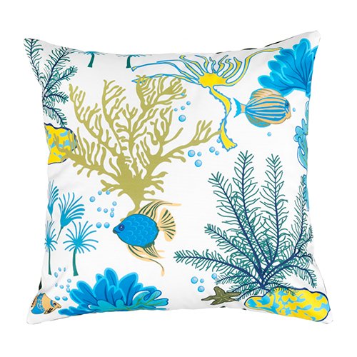 Gardenista Decorative Outdoor Cushion | Indoor Water Resistant Garden Printed Throw Cushions | Soft Hollowfibre Filled Patio Furniture Pillow | Durable and Easy to Clean Patterned Cushions (2)
