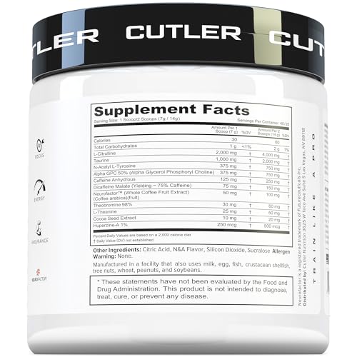 Image of Prevail Pre Workout Powder with Nootropics: Pre Workout for Men and Women, Cutting Edge Energy and Focus Supplement with L Citrulline, Alpha GPC, L Tyrosine | Sour Lime Gummy, 40 Scoops