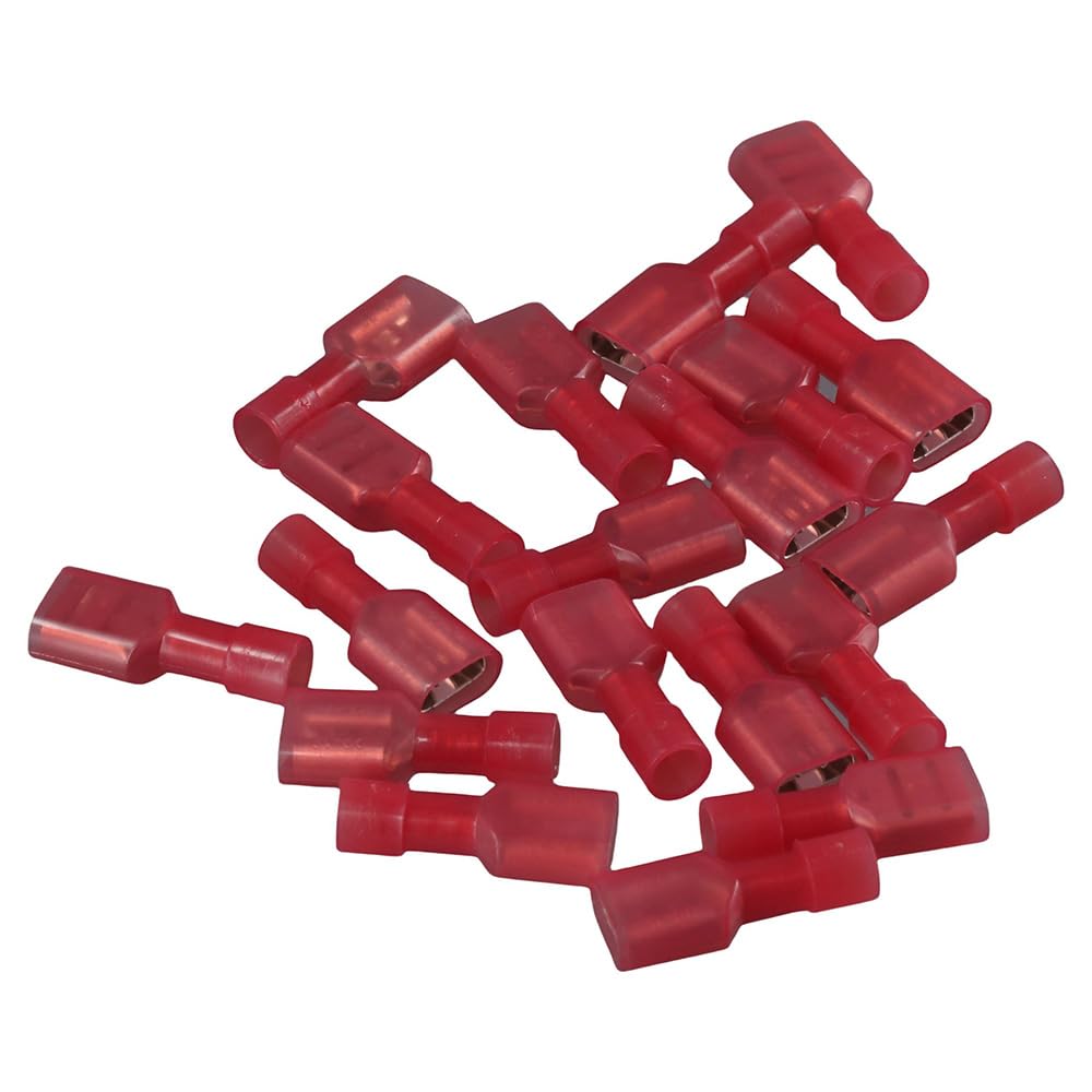 SHUATI 100PCS Female Spade Connector,Nylon Spade Quick Disconnect Connectors Kit,Insulated Quick Disconnect Electrical Terminals