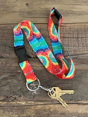 Limeloot Tie Dye Premium Lanyard With Breakaway, Release Buckle, And Flat Ring. #TOP5
