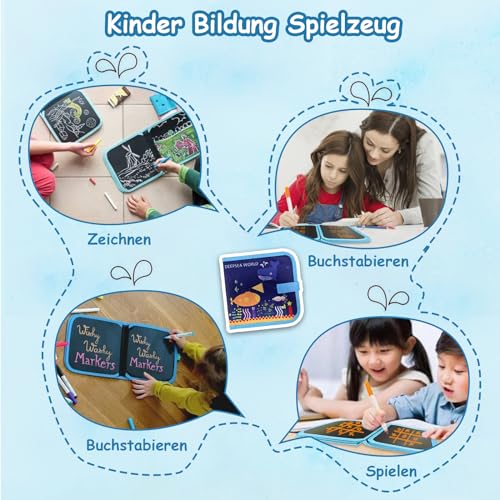 Funkprofi Malbuch für Kinder mit 12 Stiften, Graffiti-Zeichenbrett – Ansicht 5