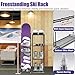 Minglez Freestanding Ski Rack for Garage/Basement Storage, Movable Skateboard Display Shelf Stand for Winter Accessories, Heavy-Duty Longboard Holders(Height 100 cm(39 1/4