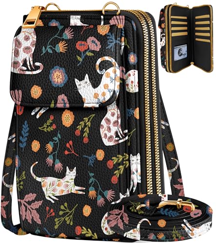 Image of Miss Adola Zipper Cell Phone Crossbody Bag for Women